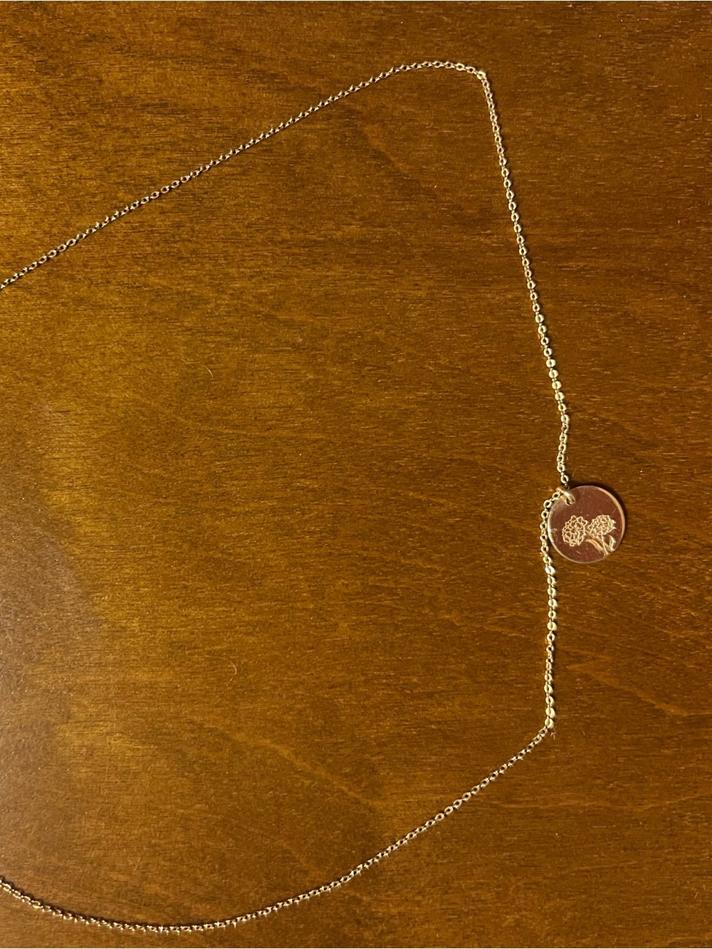 Made by Mary Gold Floral Disc Pendant Necklace